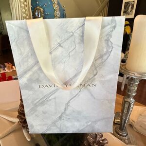 David Yurman marbled gray medium shopping bag